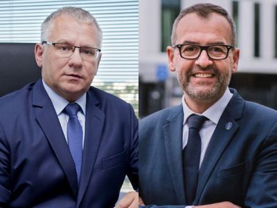 Na zdjęciu od lewej: prof. dr hab. Krzysztof Bielawski i prof. dr hab. Piotr Stepnowski