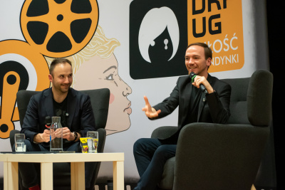Dr Piotr Kurpiewski i reżyser Jan Komasa podczas sesji Q&A
