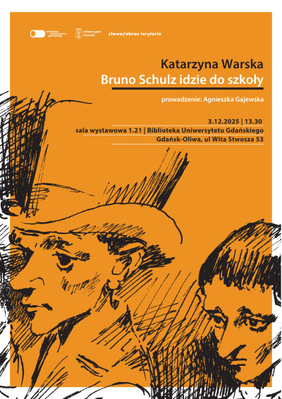 Plakat Spotkanie wokół księżki "Bruno Schulz idzie do szkoły"
