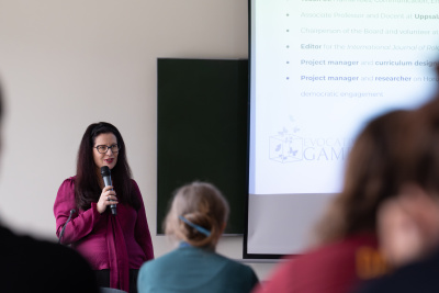 Sarah Lynne Bowman during the lecture, photo by B. Jetczak