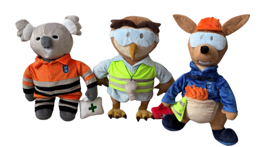 Maskotki: koala, sowa, kangur