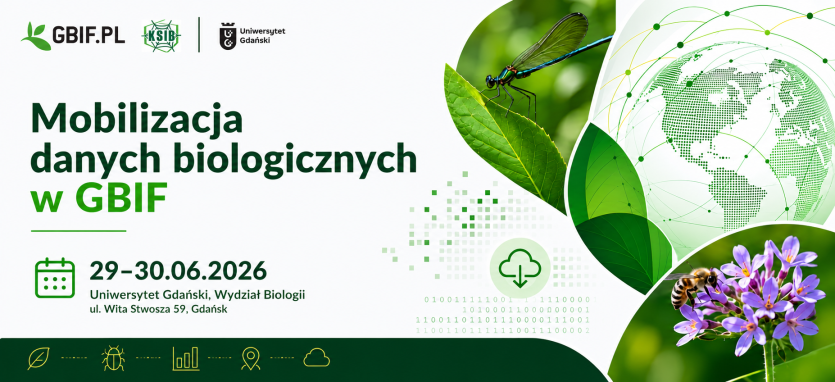 Baner szkolenie Mobilizacja danych biologicznych w GBIF