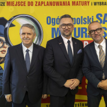 Założyciel "Perspektyw" Waldemar Siwiński, Minister Nauki i Szkolnictwa Wyższego Marcin Kulasek, Rektor UG prof. Piotr Stepnowski, fot. Grzegorz Mehring/Gdańsk.pl