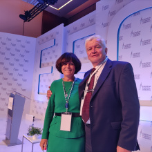 Prof. dr hab. Janina Harasim, Uniwersytet Ekonomiczny w Katowicach i dr hab. Leszek Pawłowicz, prof. UG, inicjator i koordynator Europejskiego Kongresu Finansowego (EFC)