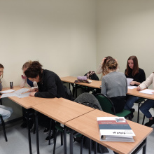 First-year psychology students working on the Child Development Scale