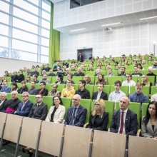 Otwarcie Instytutu Informatyki - aula, fot. Krzysztof Mystkowski / KFP