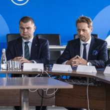 prof. Piotr Stepnowski, Adam Gawrylik, prof. UG Wojciech Bizon, Paweł Podstawka. Fot. Alan Stocki