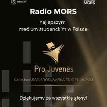 grafika: Radio MORS najlepszym medium studenckim w XIII edycji Pro Juvenes