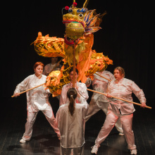 Taniec lwa i smoka (Yong Yang i studenci IK UG), fot. Dawid Kopaniszyn 