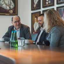 008 Podpisanie umowy między Centrum Badań Memlingowskicgh UG a Centrum Studiow Mediewistycznych KUL, fot. Alan Stocki