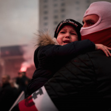 Uczestnicy Marszu Niepodległości w Warszawie w 101. rocznicę odzyskania niepodległości przez Polskę.
