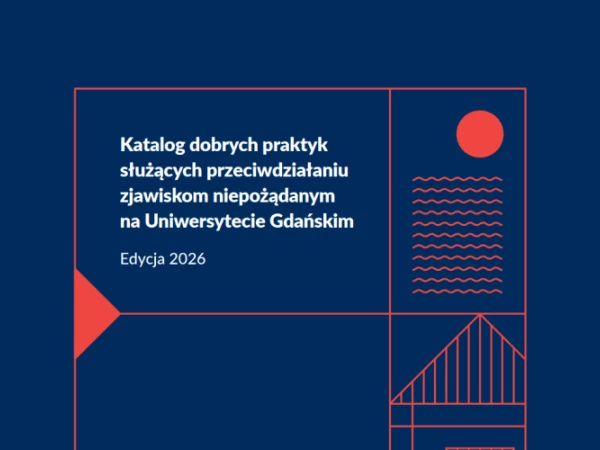 Fragment okładki Katalogu dobrych praktyk służących przeciwdziałaniu zjawiskom niepożądanym na Uniwersytecie Gdańskim