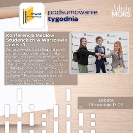 Grafika zapowiadająca audycję