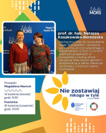 Grafika zapowiadająca audycję
