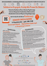 Plakat konferencji Solidarni w kryzysie