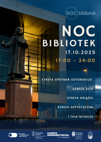 Noc Bibliotek 17.10.2025 plakat