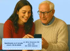 Kafel: studenci seniorom z informacją o datach spotkań