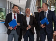 Paweł Antonowicz, Dariusz Szlachetko i Aleksander Mach na Wydziale Biologii