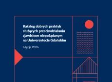 Fragment okładki Katalogu dobrych praktyk służących przeciwdziałaniu zjawiskom niepożądanym na Uniwersytecie Gdańskim
