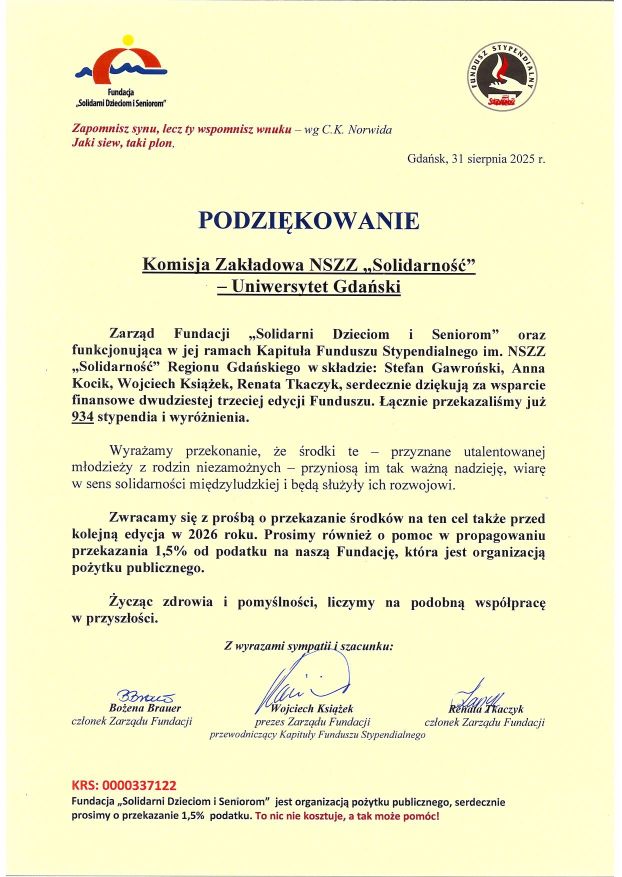 Podziekowanie