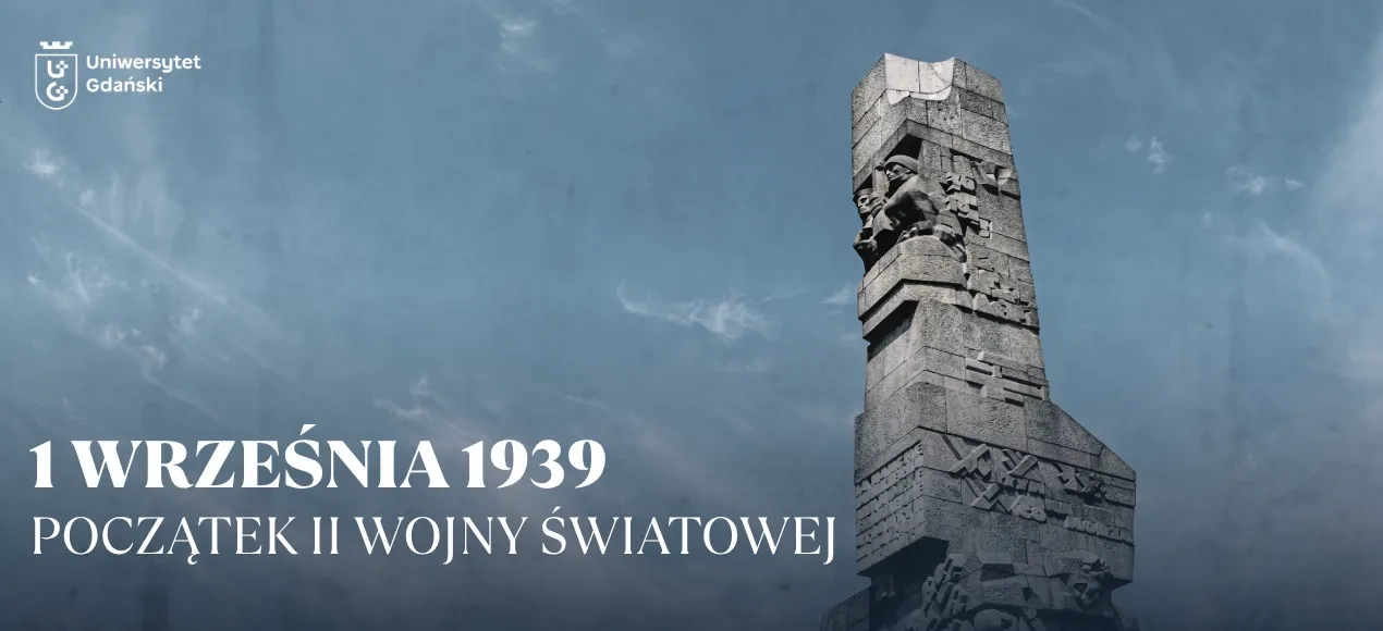 Grafika z motywem pomnika na Westerplatte i napisem 1 września 1939